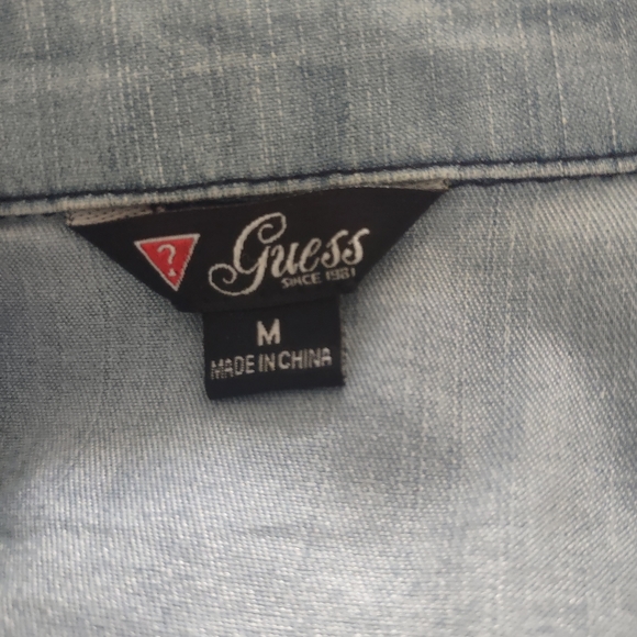 Guess Denim Sleeveless Top Size M - Picture 7 of 9